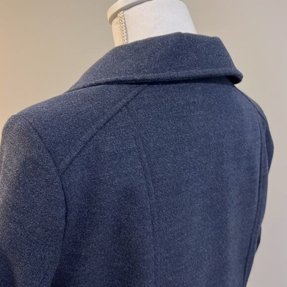 BLACK RIVET Classic Pea Coat Double Breasted Navy M Medium Lined Pockets Classy - Picture 10 of 16